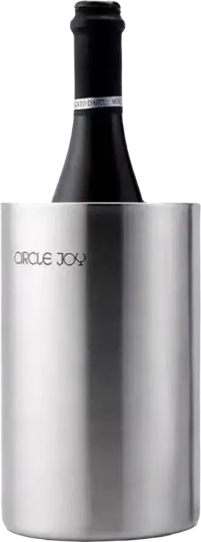 Circle Joy CJ-BT01 Ведро для льда с двойными стенками из нержавеющей стали 304 Food Grade, охлаждающий бакет для напитков, серебристый, 120x120x195мм