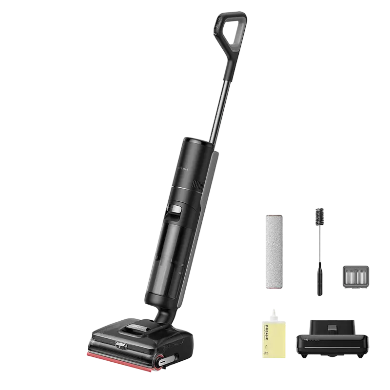 Aspirator Vertical Wet and Dry Dreame H15 Pro Foam Wash, Putere Suctie 23kPa, Intindere 180 Grade, Autocuratare cu Apa Calda 100C, Filtru HEPA, Negru
