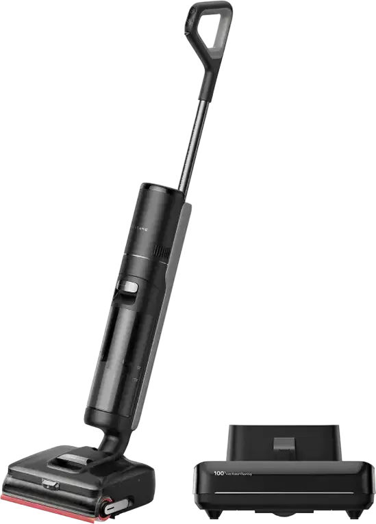 Aspirator Vertical Wet and Dry Dreame H15 Pro Foam Wash, Putere Suctie 23kPa, Intindere 180 Grade, Autocuratare cu Apa Calda 100C, Filtru HEPA, Negru