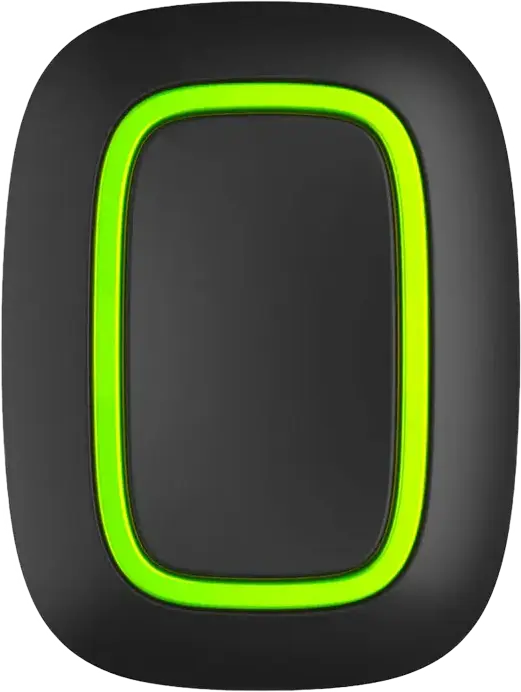 Ajax Button Wireless Panic Button and Smart Home Controller, Black, Jeweller Radio Protocol, 1300m Range, Dust and Splash Resistant, CR2032 Battery