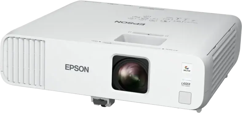 Лазерный проектор Epson EB-L260F, Full HD 1080p, 4600 Люмен, технология 3LCD, ресурс лампы 20 000 ч, Wi-Fi, HDMI, Ethernet, белый