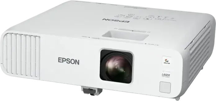Лазерный проектор Epson EB-L260F, Full HD 1080p, 4600 Люмен, технология 3LCD, ресурс лампы 20 000 ч, Wi-Fi, HDMI, Ethernet, белый