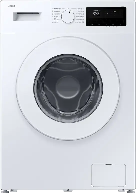 Samsung WW90FG3M05TWLF Front-Loading Washing Machine, 9kg Capacity, 1400 rpm, Energy Class A, Digital Inverter, Hygiene Steam, VoltControl, White