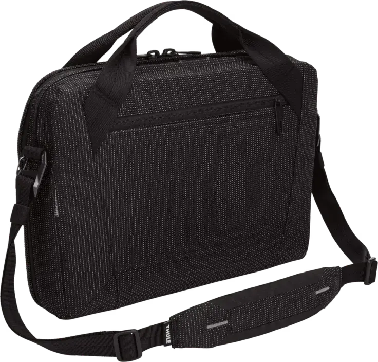 Thule Crossover 2 Laptop Bag 13.3 inch, Water Resistant Nylon Briefcase with RFID Blocking Pocket, PowerPocket and Padded Shoulder Strap, Black