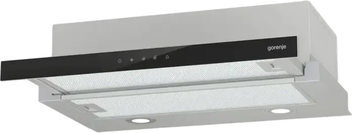 Gorenje TH64E3SGB Built-in Telescopic Hood, 60 cm, Stainless Steel, Touch Control, 350 m3/h Extraction, 3 Speed Levels, LED Lighting, Grey