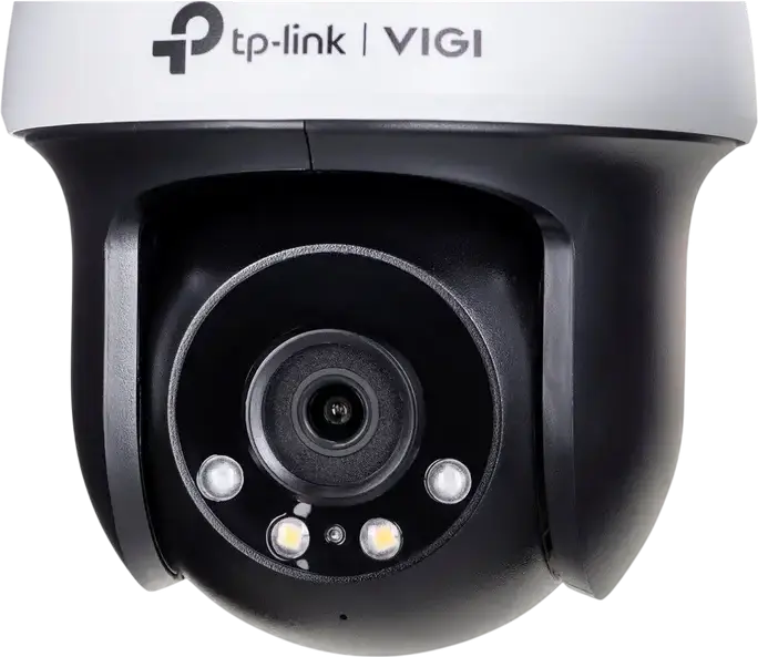 TP-Link VIGI C540 4MP IP Surveillance Camera, Pan/Tilt, 2560x1440, Night Vision 30m, IP66 Weatherproof, PoE, Two-Way Audio, Smart Detection, White