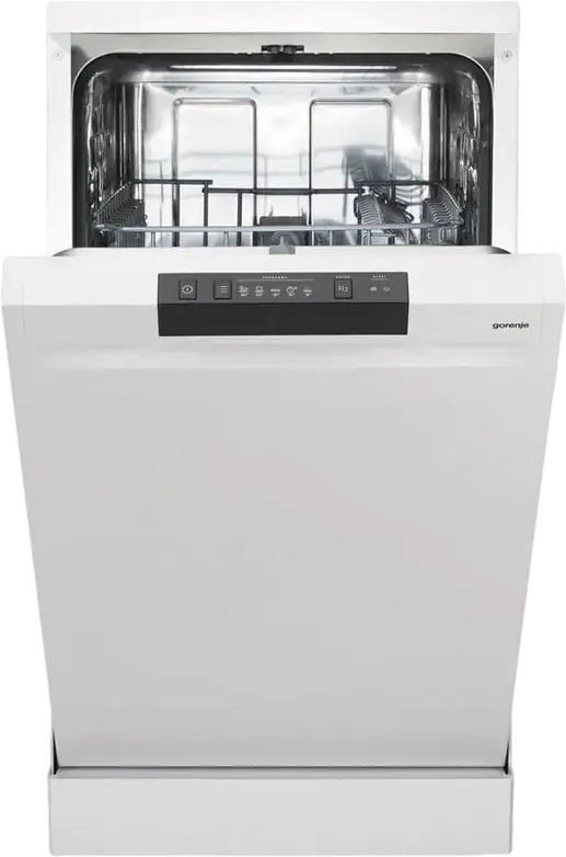 Gorenje GS520E15W Slimline Freestanding Dishwasher, 9 Place Settings, 5 Programs, AquaStop, White, 44.8 cm Width
