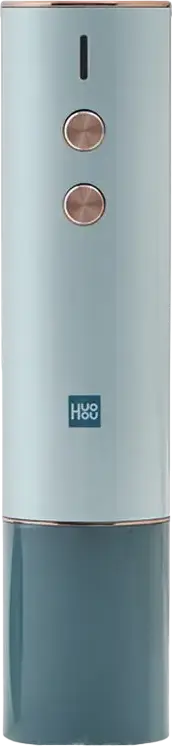 Deschizator de Vin Electric Huohou HU0122, Baterie Reincarcabila 550mAh 10W, Incarcare Micro USB, Extragere Rapida a Dopului in 6 Secunde, Albastru