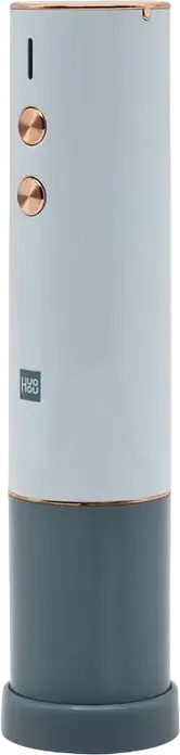 Deschizator de Vin Electric Huohou HU0122, Baterie Reincarcabila 550mAh 10W, Incarcare Micro USB, Extragere Rapida a Dopului in 6 Secunde, Albastru