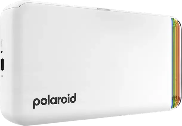 Polaroid Hi-Print 2x3 Generation 2 Pocket Photo Printer, Dye Sublimation 4PASS, Bluetooth, 54x86mm Adhesive Photo Paper, White, Recycled Materials