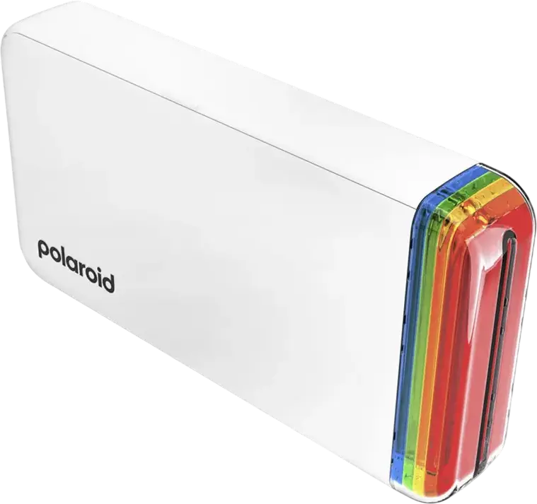 Polaroid Hi-Print 2x3 Generation 2 Pocket Photo Printer, Dye Sublimation 4PASS, Bluetooth, 54x86mm Adhesive Photo Paper, White, Recycled Materials