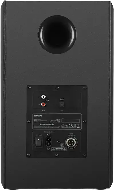 SVEN MC-30 2.0 Multimedia Speaker System, 200W RMS, Bi-Amping Class D DSP Amplifier, Bluetooth, Optical, RCA, MDF Wood Case, Black