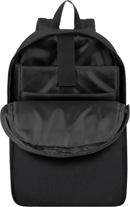 RivaCase Komodo 8065 Laptop Bag, Black, for 15.6 inch Laptops and 10.1 inch Tablets, Water-Resistant Polyester, Vertical Load Compartment, Shoulder Strap