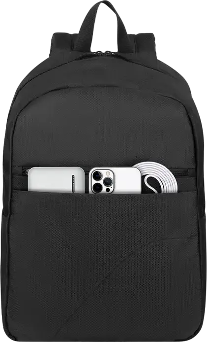 RivaCase Komodo 8065 Laptop Bag, Black, for 15.6 inch Laptops and 10.1 inch Tablets, Water-Resistant Polyester, Vertical Load Compartment, Shoulder Strap