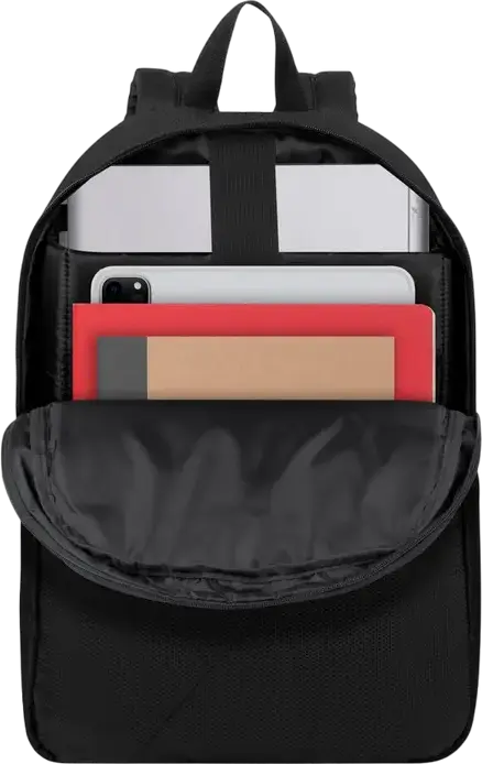 RivaCase Komodo 8065 Laptop Bag, Black, for 15.6 inch Laptops and 10.1 inch Tablets, Water-Resistant Polyester, Vertical Load Compartment, Shoulder Strap