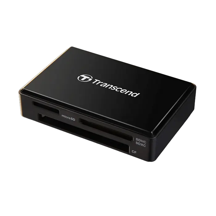 Transcend TS-RDF8 USB 3.1 Gen 1 Card Reader for SDXC UHS-I, microSDXC UHS-I and CompactFlash UDMA 7, with RecoveRx Software, Black