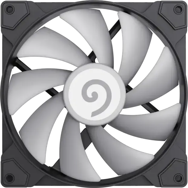 Ventilator Geamemax FN14A-S5 140mm ARGB pentru Carcasă, Rulment Hidraulic PWM, 600-1400 RPM, Flux Aer 43 CFM, Pale Negre Semi-transparente, Conector Aura