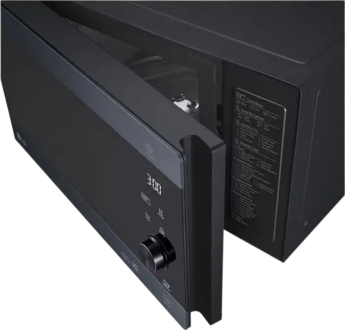 Микроволновая печь с грилем LG NeoChef MH6565CPS, 25 л, 1000 Вт Smart Inverter, электрогриль 900 Вт, антибактериальное покрытие EasyClean, черный