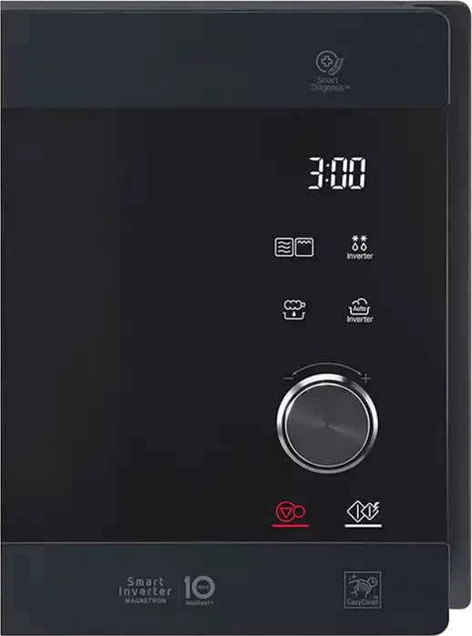 Микроволновая печь с грилем LG NeoChef MH6565CPS, 25 л, 1000 Вт Smart Inverter, электрогриль 900 Вт, антибактериальное покрытие EasyClean, черный