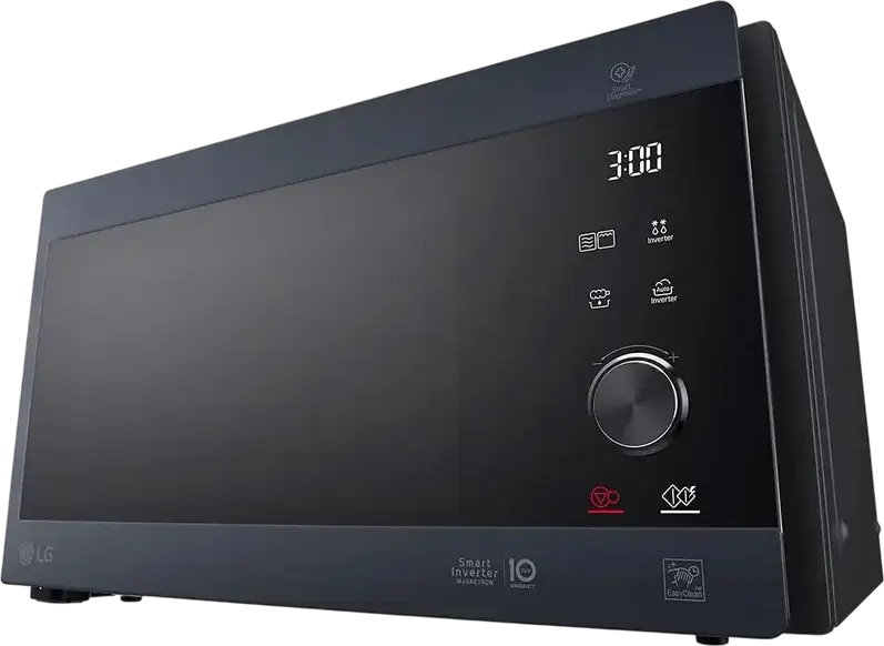 Микроволновая печь с грилем LG NeoChef MH6565CPS, 25 л, 1000 Вт Smart Inverter, электрогриль 900 Вт, антибактериальное покрытие EasyClean, черный
