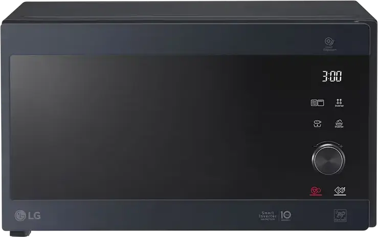 Микроволновая печь с грилем LG NeoChef MH6565CPS, 25 л, 1000 Вт Smart Inverter, электрогриль 900 Вт, антибактериальное покрытие EasyClean, черный