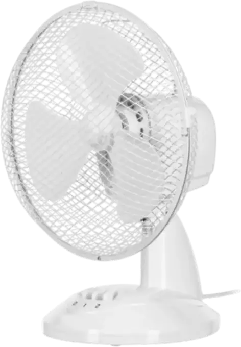 OZON FT-23A Axial Fan, 23 cm Blade Diameter, 30W Power, 2 Speed Settings, Mechanical Control, Floor and Table Desk Installation, White