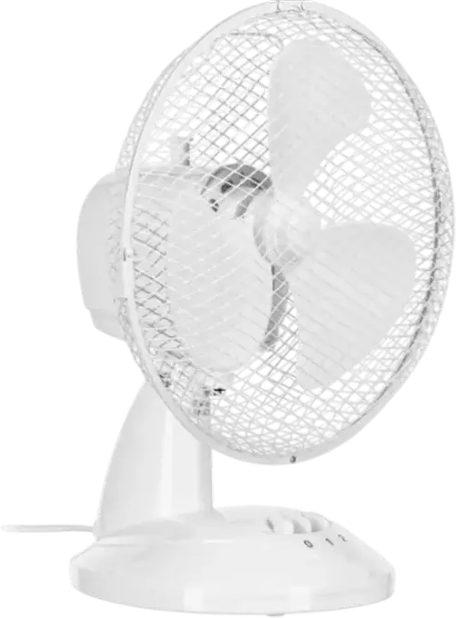 OZON FT-23A Axial Fan, 23 cm Blade Diameter, 30W Power, 2 Speed Settings, Mechanical Control, Floor and Table Desk Installation, White