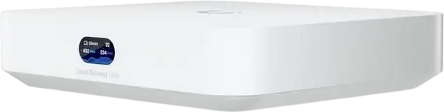 Ubiquiti UniFi Cloud Gateway Ultra (UCG-Ultra) Compact Router, Quad-core ARM Cortex-A53 1.5GHz, 3GB RAM, 16GB Storage, 2.5GbE WAN, 4x1GbE LAN, White