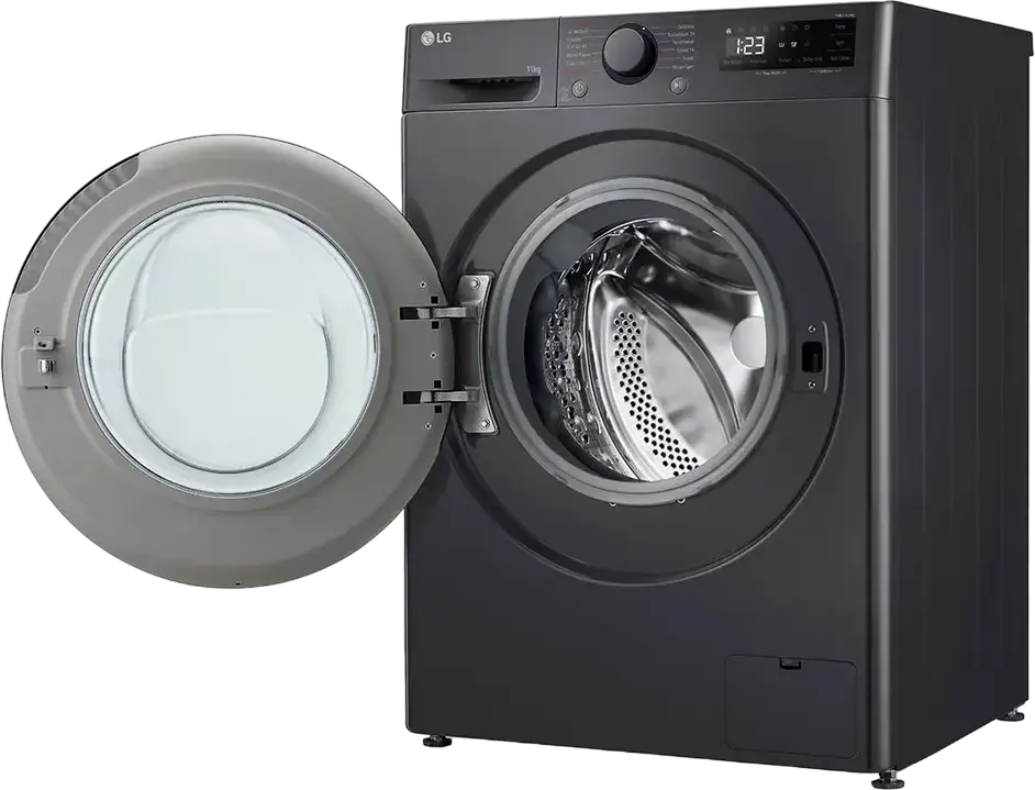 Masina de spalat rufe cu incarcare frontala LG F4WR511S2M, 11kg, AI Direct Drive, TurboWash 360, Steam Allergy Care, 1400 rpm, Clasa Energetica A, Negru