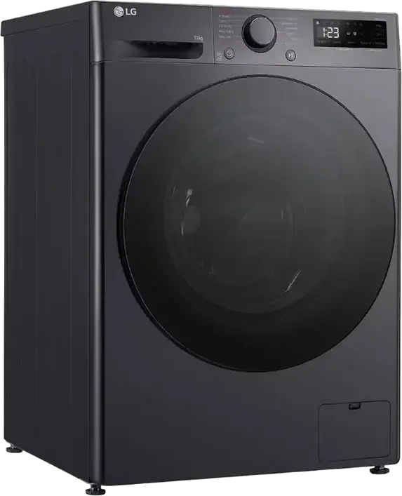 Masina de spalat rufe cu incarcare frontala LG F4WR511S2M, 11kg, AI Direct Drive, TurboWash 360, Steam Allergy Care, 1400 rpm, Clasa Energetica A, Negru