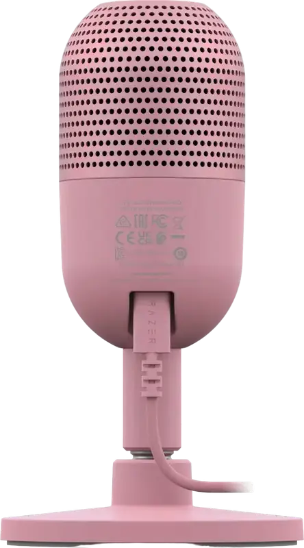 Конденсаторный микрофон Razer Seiren V3 Mini Quartz Pink, суперкардиоида, 96 кГц/24 бит, сенсор отключения звука Tap-to-Mute, USB Type-C RZ19-05050200-R3M1