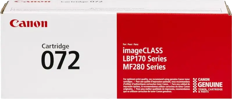 Canon CRG-072 Black Laser Toner Cartridge, 1400 Page Yield, for imageCLASS LBP170, LBP172, MF280 Series, i-SENSYS MF287dw, MF284dw, MF289dw, 5647C001