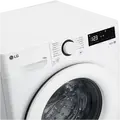 LG F4WR510SWW Front-Loading Washing Machine, 10 kg Capacity, AI Direct Drive, Steam Cleaning, 1400 rpm, Energy Class A, White with Black Door