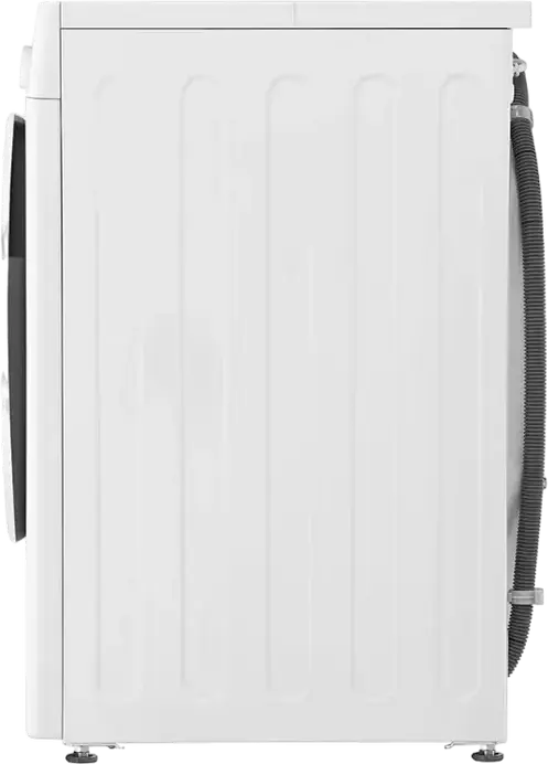 LG F4WR510SWW Front-Loading Washing Machine, 10 kg Capacity, AI Direct Drive, Steam Cleaning, 1400 rpm, Energy Class A, White with Black Door