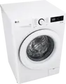 LG F4WR510SWW Front-Loading Washing Machine, 10 kg Capacity, AI Direct Drive, Steam Cleaning, 1400 rpm, Energy Class A, White with Black Door