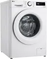 LG F4WR510SWW Front-Loading Washing Machine, 10 kg Capacity, AI Direct Drive, Steam Cleaning, 1400 rpm, Energy Class A, White with Black Door