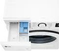 LG F4WR510SWW Front-Loading Washing Machine, 10 kg Capacity, AI Direct Drive, Steam Cleaning, 1400 rpm, Energy Class A, White with Black Door