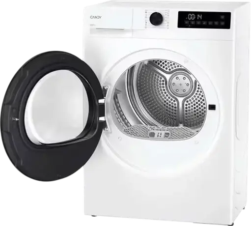 Candy GDS 7N2G-S ProDry 300 Uscator Rufe cu Pompa de Caldura, Capacitate 7 kg, Clasa Energetica D, Alb/Gri, 16 Programe, AI Smart Move, Display LED, 59.5x54.1x85 cm