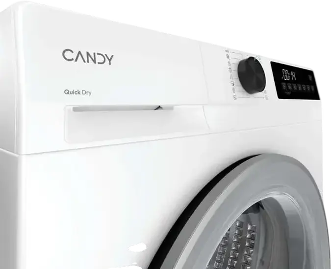 Candy GDS 7N2G-S ProDry 300 Uscator Rufe cu Pompa de Caldura, Capacitate 7 kg, Clasa Energetica D, Alb/Gri, 16 Programe, AI Smart Move, Display LED, 59.5x54.1x85 cm