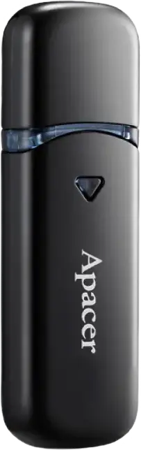 Apacer AH355 USB 3.2 Gen 1 Flash Drive, High-Speed Portable Storage, ABS Plastic Pebble Design with Cap and Strap Hole, Plug & Play, Black