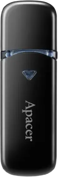 Apacer AH355 USB 3.2 Gen 1 Flash Drive, High-Speed Portable Storage, ABS Plastic Pebble Design with Cap and Strap Hole, Plug & Play, Black
