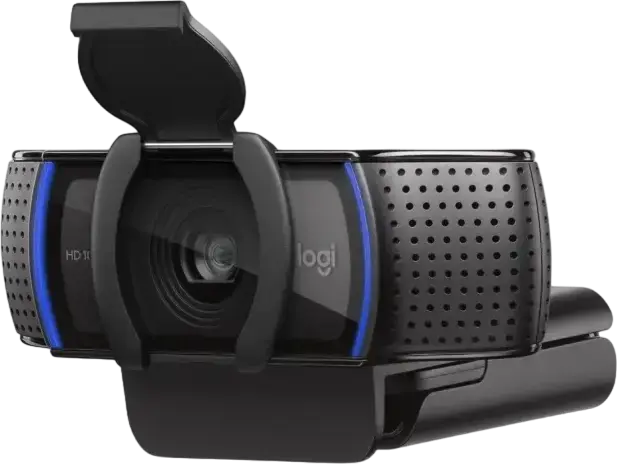 Logitech C920S Pro Full HD 1080p Webcam with Autofocus, Dual Stereo Microphones, Integrated Privacy Shutter, USB Type-A, Black