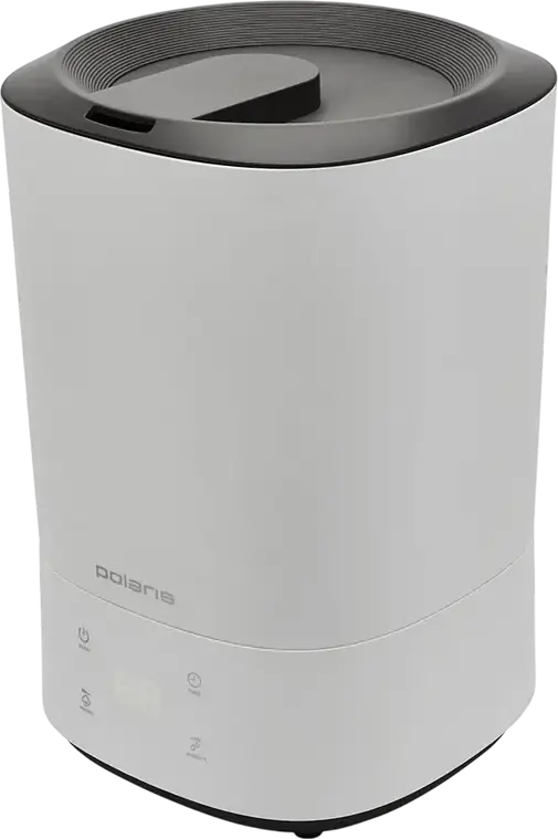 Polaris PUH7005TFD Ultrasonic Air Humidifier, 6L Water Tank, 60m2 Coverage, 400ml/h Output, Hygrometer, Remote Control, Timer, White