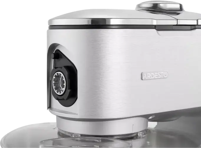 Ardesto KMCH-K1500SS Kitchen Machine, 1500W, 6L Stainless Steel Bowl, 1.5L Blender, 6 Speeds + Pulse, Aluminium Housing, Silver with Meat Grinder and Attachments