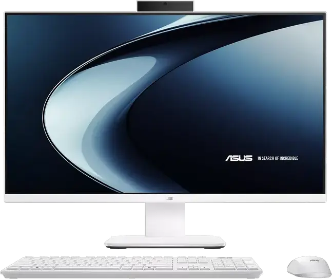 ASUS V600 AiO VM670KA 27" FHD IPS All-in-One PC, AMD Ryzen AI 7 350, 32GB DDR5, 1TB NVMe SSD, Radeon 860M, Wi-Fi 7, 5MP IR Camera, White