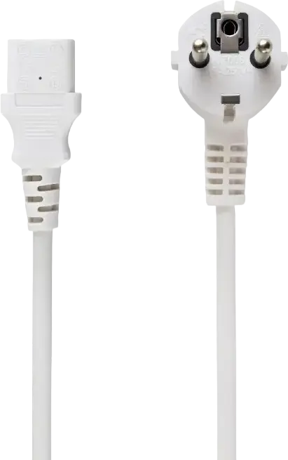 Cablu Alimentare Cablexpert PC-186W-VDE, 1.8m, Alb, IEC-320 C13 la Schuko, 10A, 0.75mm2, Certificare VDE