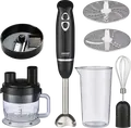 Zelmer QubeMaster ZHB4600 Hand Blender 1200W, Stainless Steel Blades, 1.5L Bowl, Chopper, Whisk, Dicing and Slicing Attachments, Black