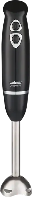 Zelmer QubeMaster ZHB4600 Hand Blender 1200W, Stainless Steel Blades, 1.5L Bowl, Chopper, Whisk, Dicing and Slicing Attachments, Black
