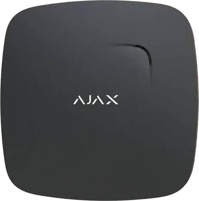 Беспроводной датчик дыма и температуры Ajax FireProtect, фотоэлектрический сенсор, сирена 85 дБ, защита от саботажа, черный, для помещений