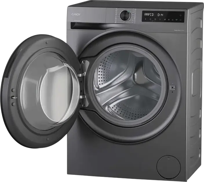 Masina de spalat rufe Candy BP 49SBL8G-S ProWash 550 cu incarcare frontala, 9kg, 1400 RPM, Clasa Energetica A, Motor Speed Drive Inverter, Wi-Fi, Gri